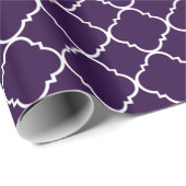 紫と白のクローバー ラッピングペーパー (ロールコーナー)