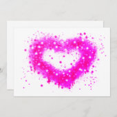 紫と白のグラフィティきらめくハートデザイン シーズンカード (正面/裏面)