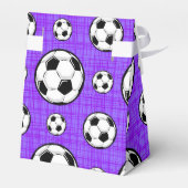 紫と白のサッカーボールパターン フェイバーボックス (裏面サイド)