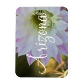 紫と白のサボテンの花（アリゾナ） マグネット (縦)