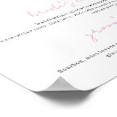 紫と白のシグネチャードリンク結婚ズのバーポスター ポスター (角)