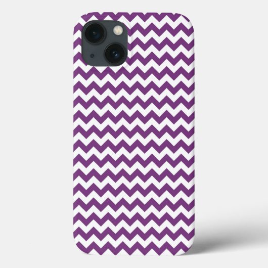 紫と白のシボロンのジグザグ模様 Case-Mate iPhoneケース (裏面)