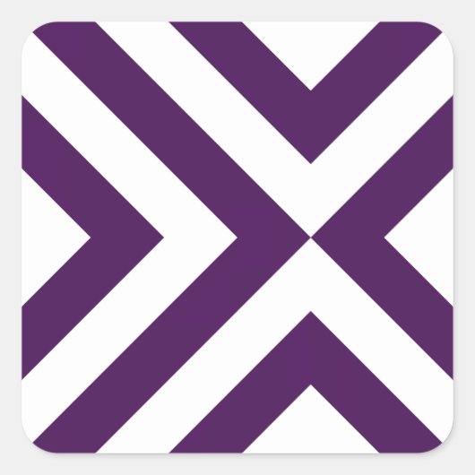 紫と白のシボロン スクエアシール (正面)