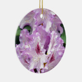 紫と白のシャクナゲの花 セラミックオーナメント (右)