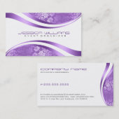 紫と白のジオメトモダンリデザイン 名刺 (正面/裏面)