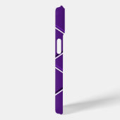 紫と白のストライプのデザインファンシーXイニシャル Case-Mate iPhoneケース (裏面 / 右)