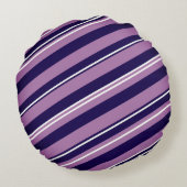 紫と白のストライプクッション ラウンドクッション (裏面)