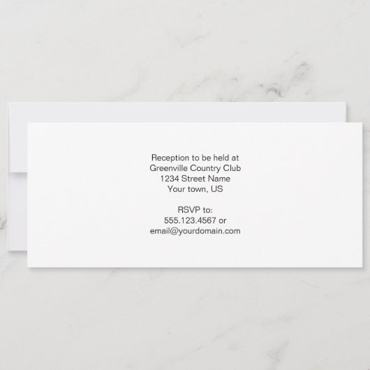 紫と白のストライプ結婚式招待状 招待状 (裏面)