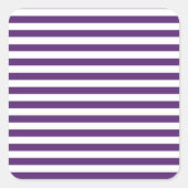 紫と白のストライプ スクエアシール (正面)
