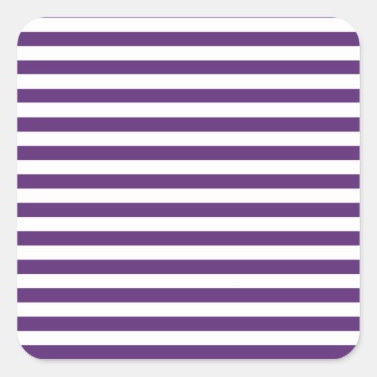 紫と白のストライプ スクエアシール (正面)