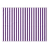紫と白のストライプ テーブルクロス (正面(横))