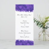 紫と白のスノーフレーク披露宴メニュー メニュー (スタンド正面)