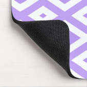 紫と白のダイヤモンドパターン マウスパッド (コーナー)