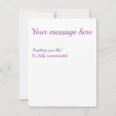 紫と白のダイヤモンドパターン 出欠カード (裏面)