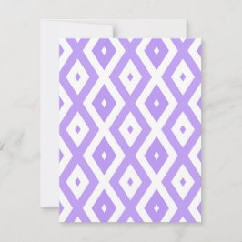 紫と白のダイヤモンドパターン 出欠カード