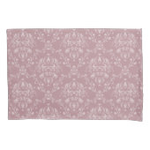 紫と白のダマスク 枕カバー (正面左)