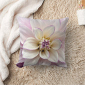 紫と白のダリア装飾用クッション クッション (ブランケット)