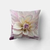 紫と白のダリア装飾用クッション クッション (裏面)