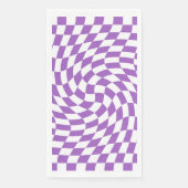 紫と白のチェッ市松模様にカーボードパターン (正面)
