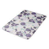 紫と白のチューリップカスタムの背景バスマット バスマット (アングル)