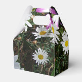 紫と白のデイジー誕生日カスタマイズ可能な名前 フェイバーボックス (裏面サイド)