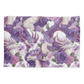 紫と白のドラゴンとバラピラロケース 枕カバー (裏面-左)