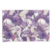 紫と白のドラゴンとバラピラロケース 枕カバー (正面右)