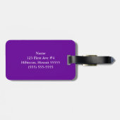 紫と白のハイビスカスフローラ ラゲッジタグ (裏面横)