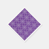 紫と白のハロウィーンスパイダーウェブ スタンダードカクテルナプキン (角)