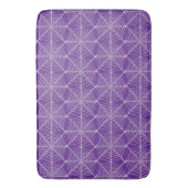 紫と白のハロウィーンスパイダーウェブ バスマット (正面縦)