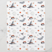 紫と白のハロウィーンパターンスクラップブック作り (裏面)