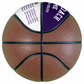 紫と白のバスケットボール、あらゆる色をコーチ バスケットボール (右)