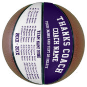 紫と白のバスケットボール、あらゆる色をコーチ バスケットボール (縦)