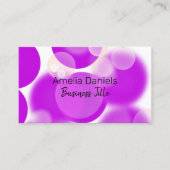 紫と白のバブルの名刺 名刺 (正面)