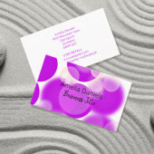 紫と白のバブルの名刺 名刺