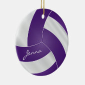 紫と白のバレーボール2 | DIY名 セラミックオーナメント (右)