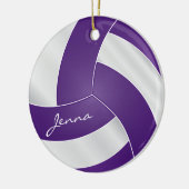 紫と白のバレーボール2 | DIY名 セラミックオーナメント (左)