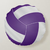 紫と白のバレーボール | DIY名 ラウンドクッション (裏面)