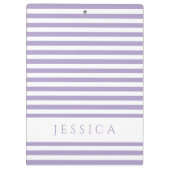 紫と白のパタストライプのーン名 クリップボード (裏面)