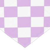 紫と白のパタ市松模様にーン ショートテーブルランナー (コーナー)