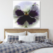 紫と白のパンジー キャンバスプリント (インサイチュ (寝室))