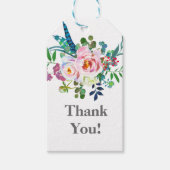 紫と白のフローラあなた感謝していギフトラベル ギフトタグ (正面)