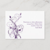 紫と白のフローラエンクロージャカード エンクロージャーカード (裏面)