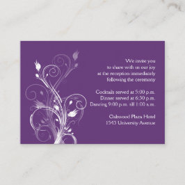 紫と白のフローラエンクロージャカード エンクロージャーカード