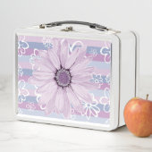 紫と白のフローラメタルランチボックス メタルランチボックス (インサイチュ)