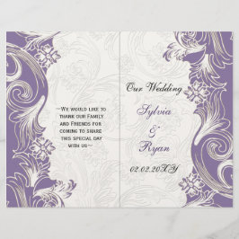 紫と白のフローラ春の結婚式