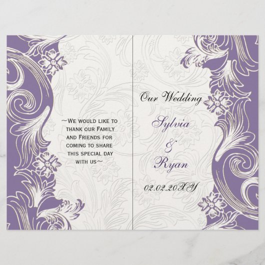 紫と白のフローラ春の結婚式 (正面)