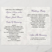 紫と白のフローラ春の結婚式 (裏面)