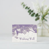 紫と白のフローラ春の結婚式 エンクロージャーカード (スタンド正面)