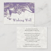 紫と白のフローラ春の結婚式 エンクロージャーカード (正面/裏面)